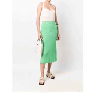 Remain Birger Christensen Charlie Knit Midi Skirt Mint Green US 8 EUC